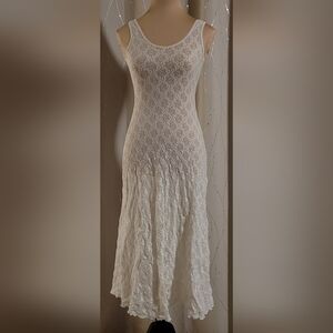 βVintage Only Hearts Helena Stuart White Lace Slip Dress P/S Petite/Small